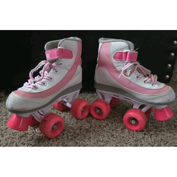 Roller Derby Firestar Roller Skates Youth Girl's Size 1 White Neon Pink With Box - Picture 6 of 16